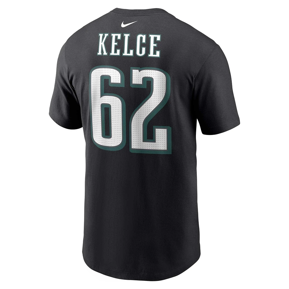 Men's Nike Jason Kelce  Black Philadelphia Eagles Player Name & Number T-Shirt