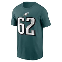 T-shirt Nike Jason Kelce pour homme, vert minuit, nom et numéro du joueur des Eagles de Philadelphie