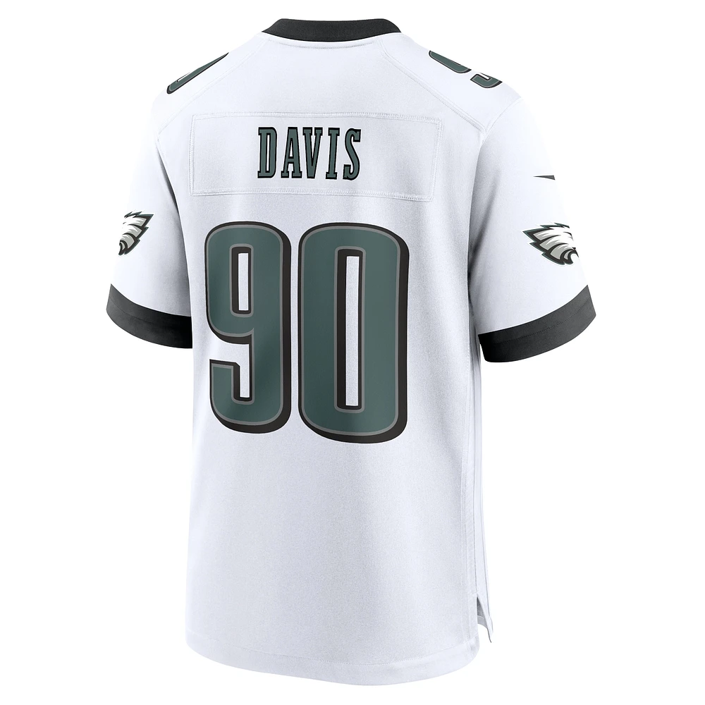 Men's Nike Jordan Davis White Philadelphia Eagles Game Jersey