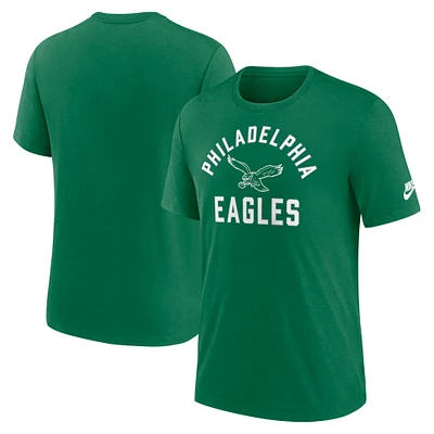 Men's Nike Kelly Green Philadelphia Eagles Favorable Timeline Tri-Blend T-Shirt