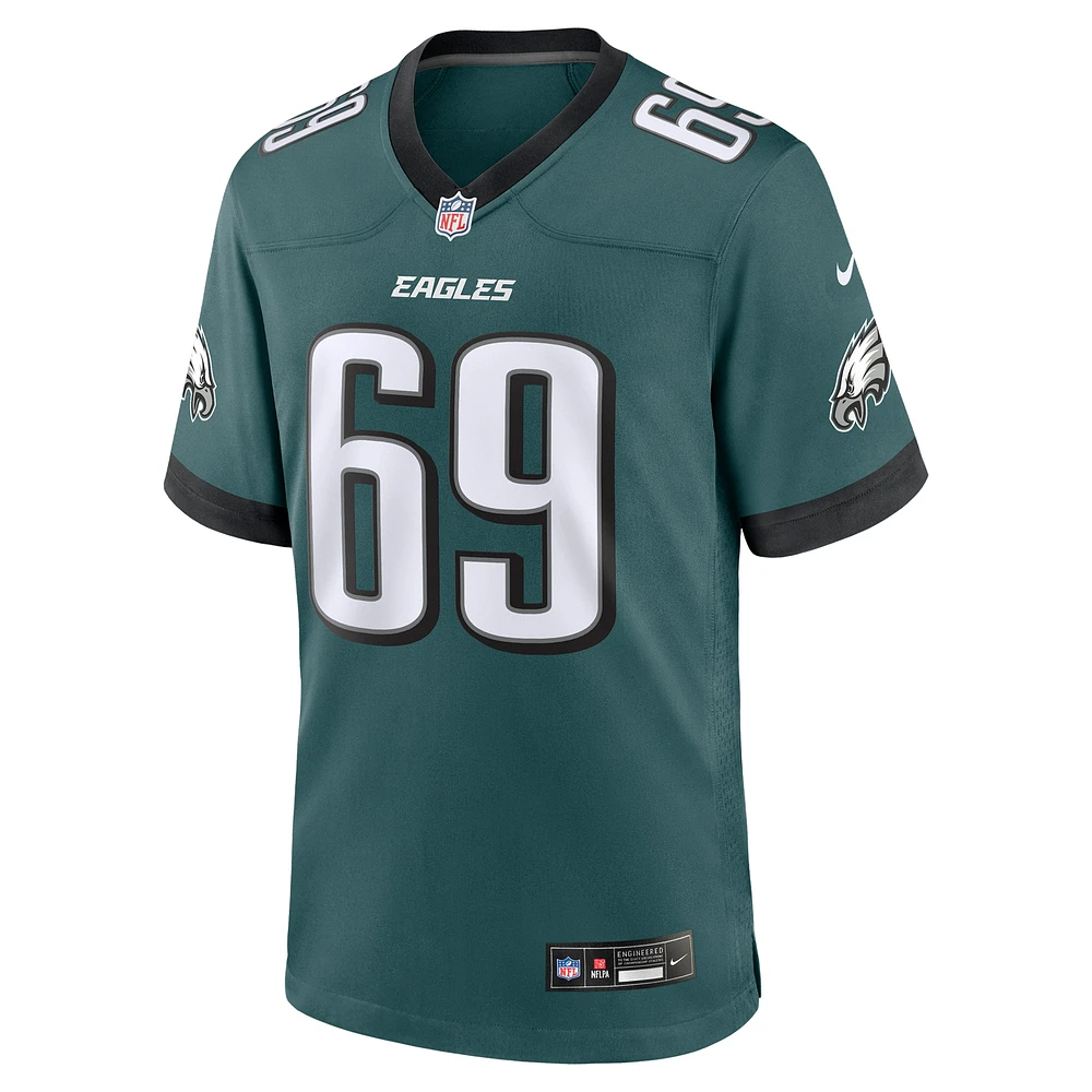 Men's Nike Landon Dickerson Midnight Green Philadelphia Eagles Team Game Jersey