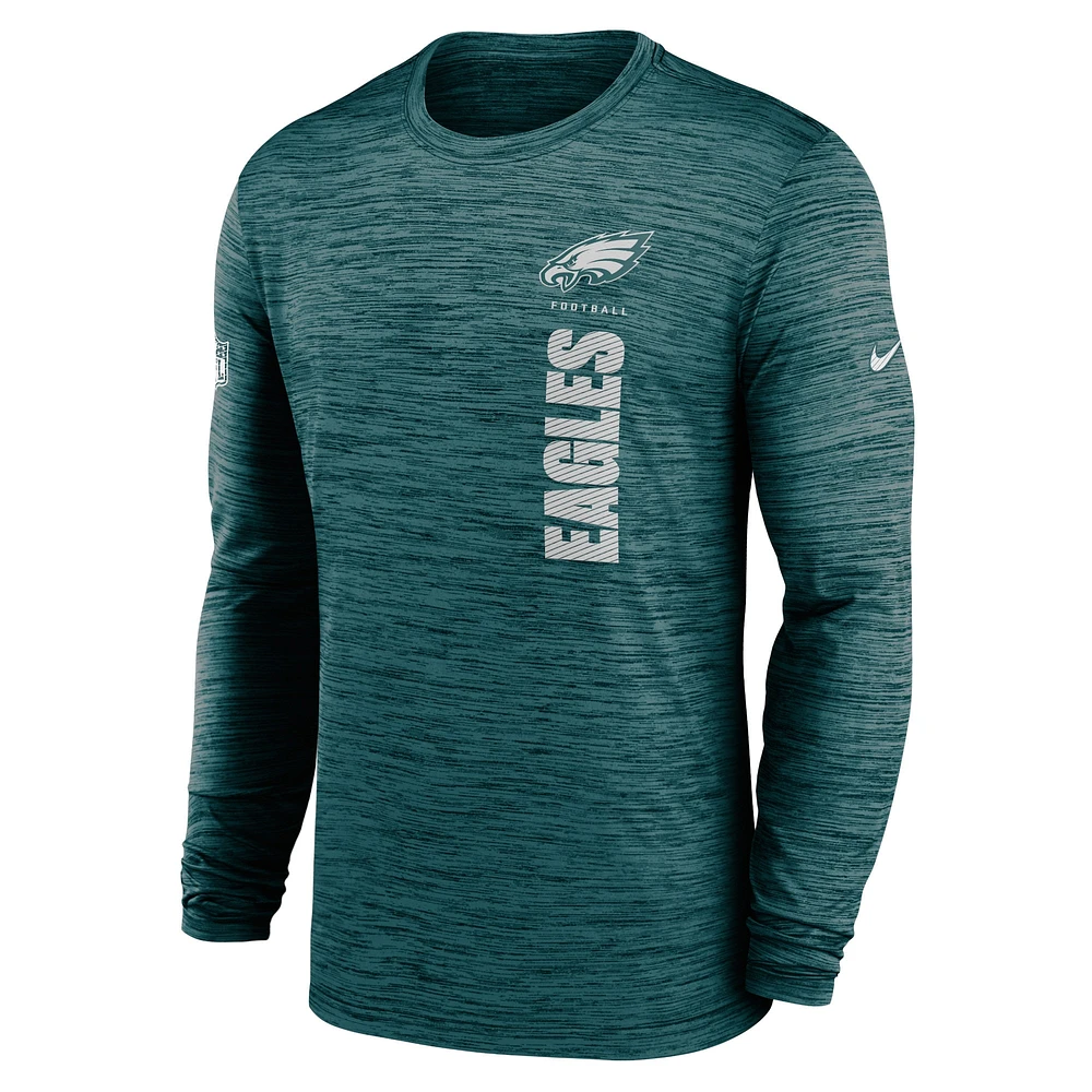 Men's Nike Midnight Green Philadelphia Eagles 2024 Sideline Velocity Performance Long Sleeve T-Shirt
