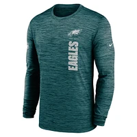 Men's Nike Midnight Green Philadelphia Eagles 2024 Sideline Velocity Performance Long Sleeve T-Shirt