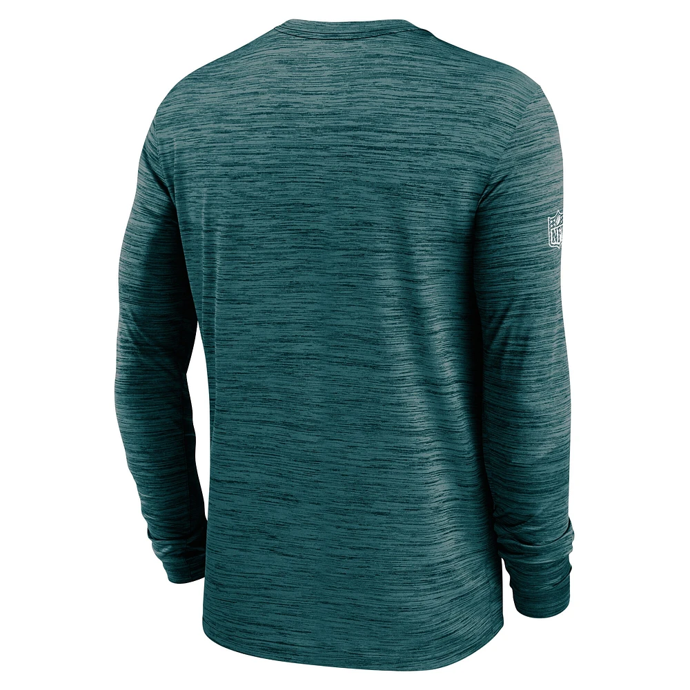 Men's Nike Midnight Green Philadelphia Eagles 2024 Sideline Velocity Performance Long Sleeve T-Shirt