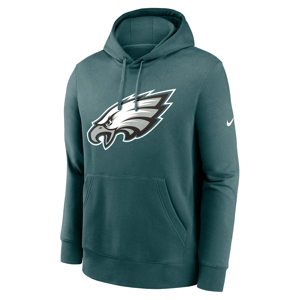 Men's Nike Midnight Green Philadelphia Eagles Club Logo Pullover Hoodie