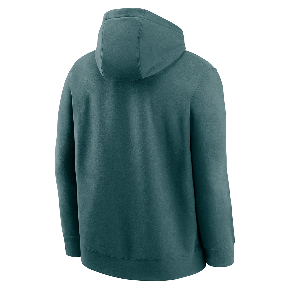 Men's Nike Midnight Green Philadelphia Eagles Club Logo Pullover Hoodie