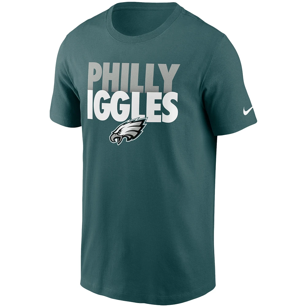 Men's Nike Midnight Green Philadelphia Eagles Hometown Collection Iggles T-Shirt