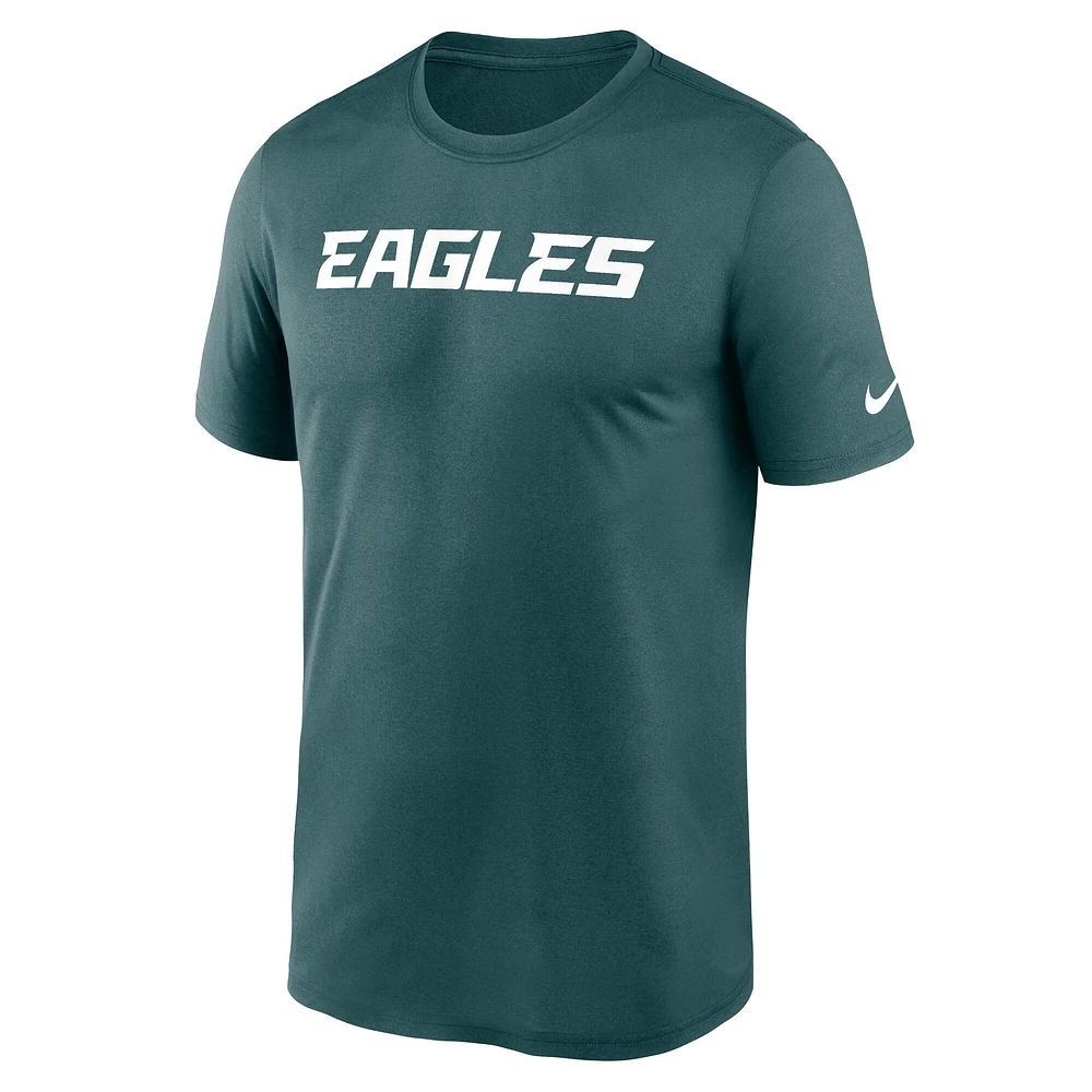 Men's Nike Midnight Green Philadelphia Eagles Primetime Legend Wordmark Performance T-Shirt