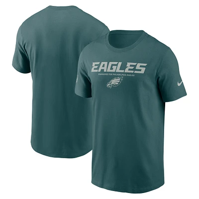 T-shirt Nike Performance Sideline pour homme, vert nuit, Philadelphia Eagles