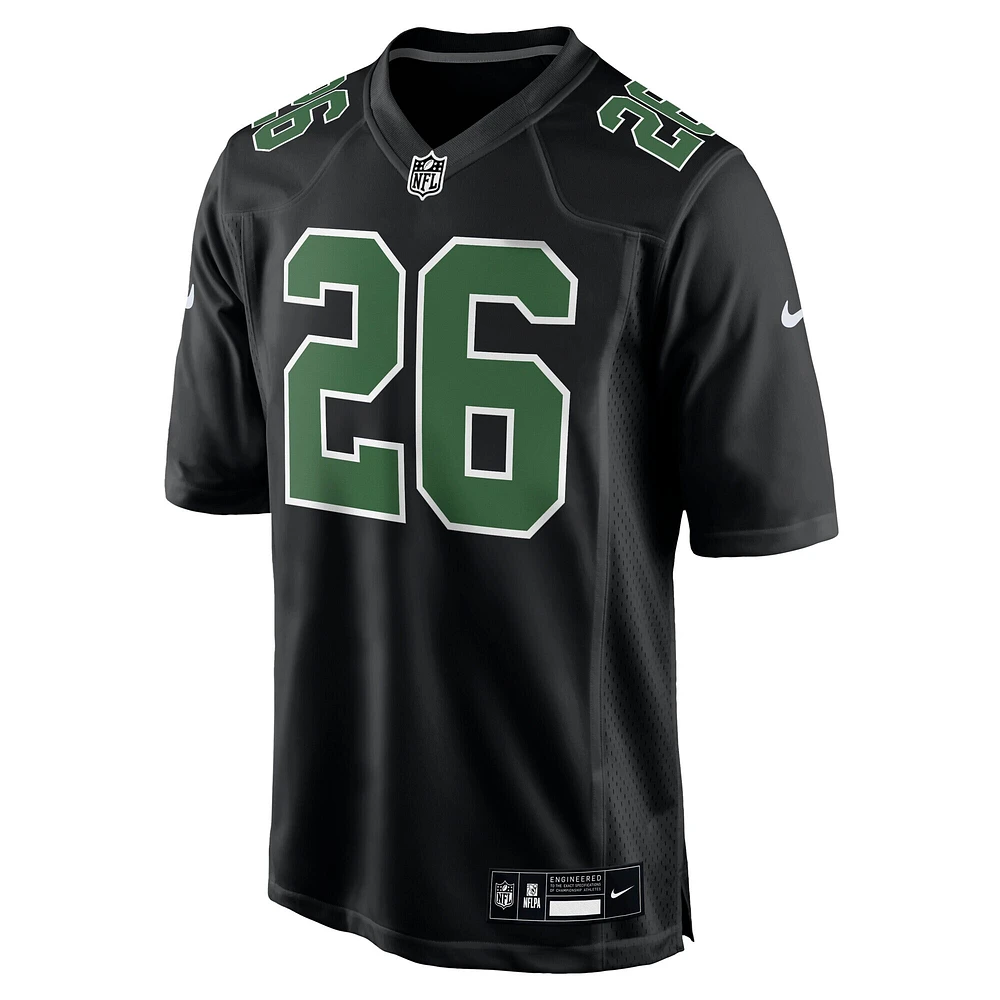 Men's Nike Saquon Barkley Carbon Black/Kelly Green Philadelphia Eagles  Fashion Game Jersey