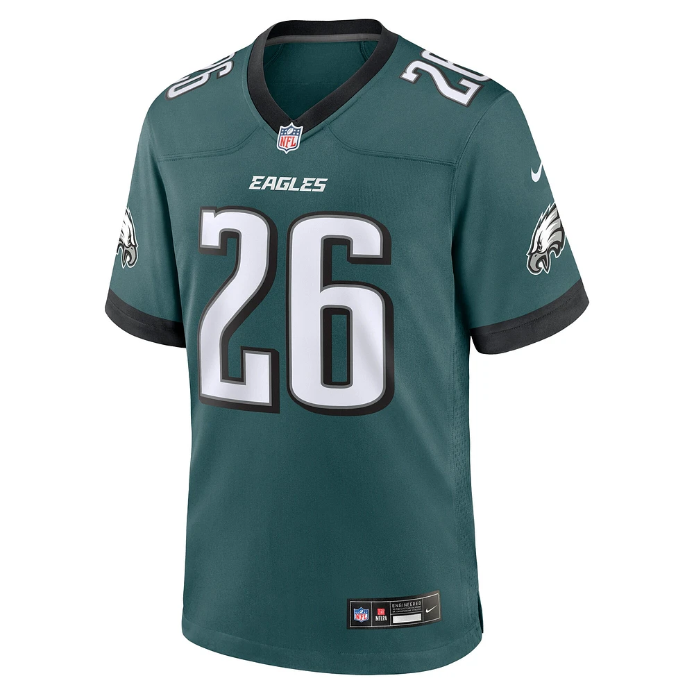 Men's Nike Saquon Barkley Midnight Green Philadelphia Eagles Game Player Jersey