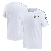 Haut Nike blanc pour homme avec logo alternatif Philadelphia Eagles Sideline Coach Performance