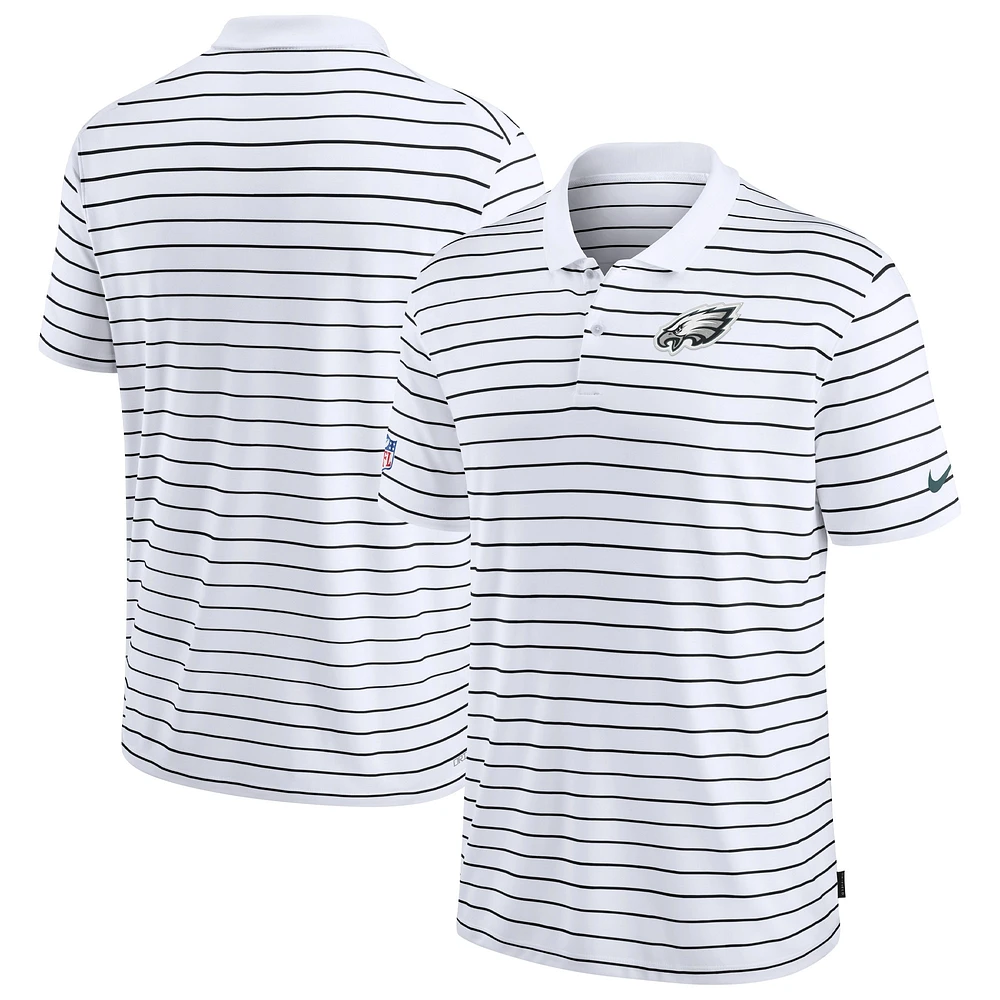 Men's Nike White Philadelphia Eagles Sideline Lock Up Victory Performance Polo