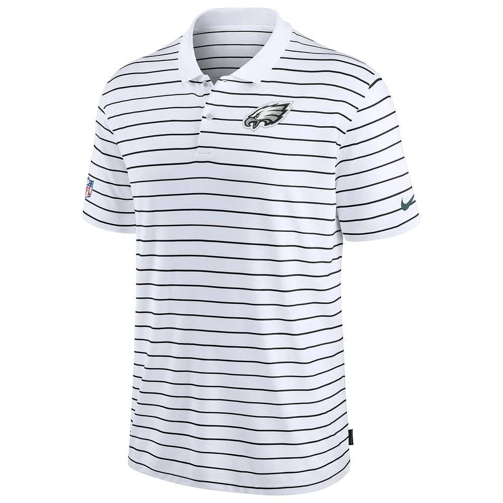 Men's Nike White Philadelphia Eagles Sideline Lock Up Victory Performance Polo