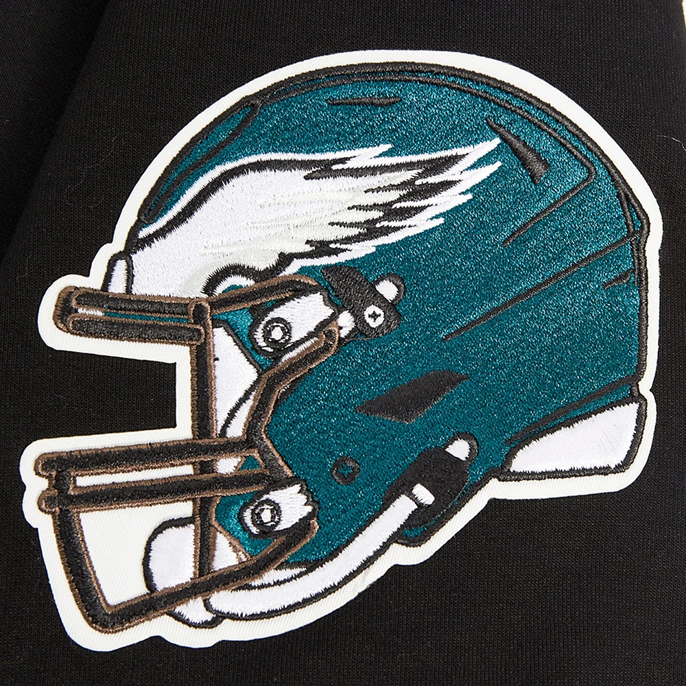 Men's Pro Standard Black Philadelphia Eagles Classic Warm-Up Short Sleeve Full-Snap Jacket