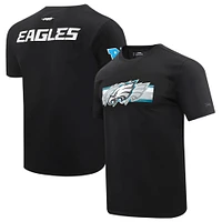T-shirt rétro Striper Pro Standard noir des Eagles de Philadelphie pour hommes