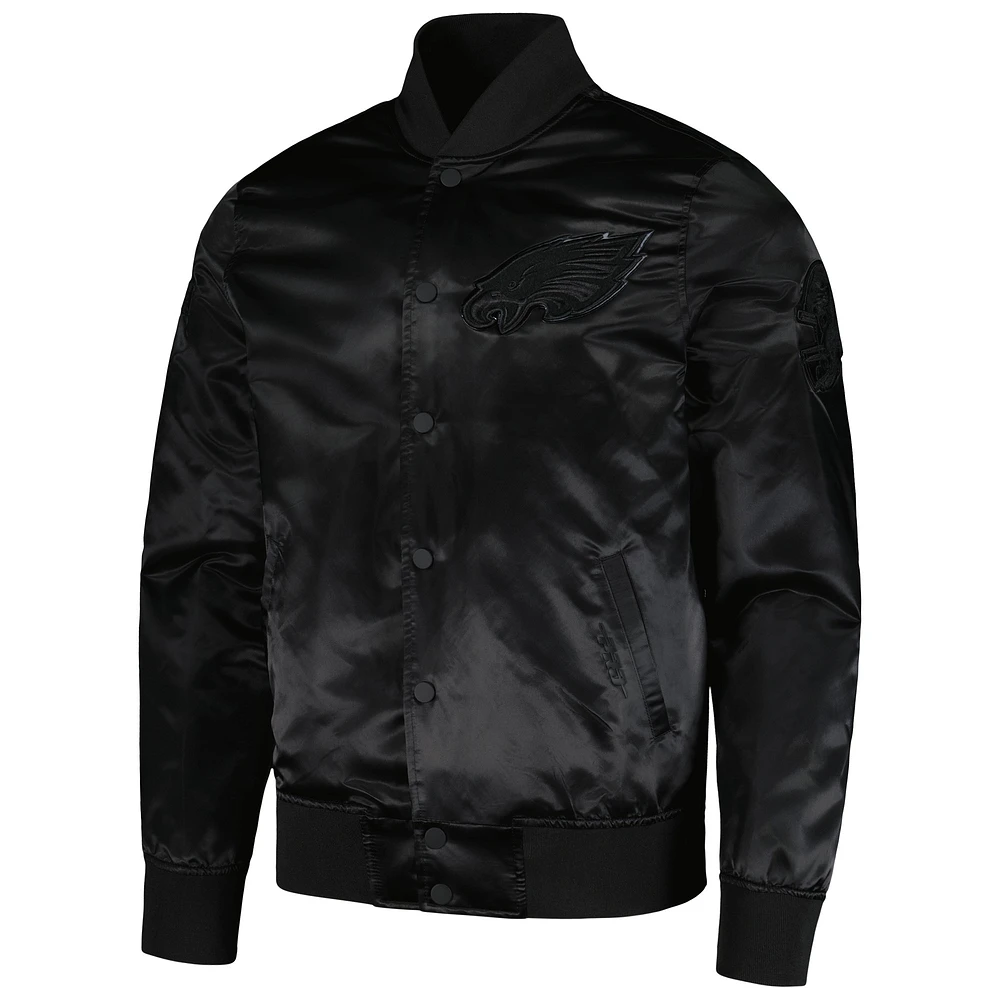 Men's Pro Standard Jalen Hurts Black Philadelphia Eagles Player Full-Snap Jacket