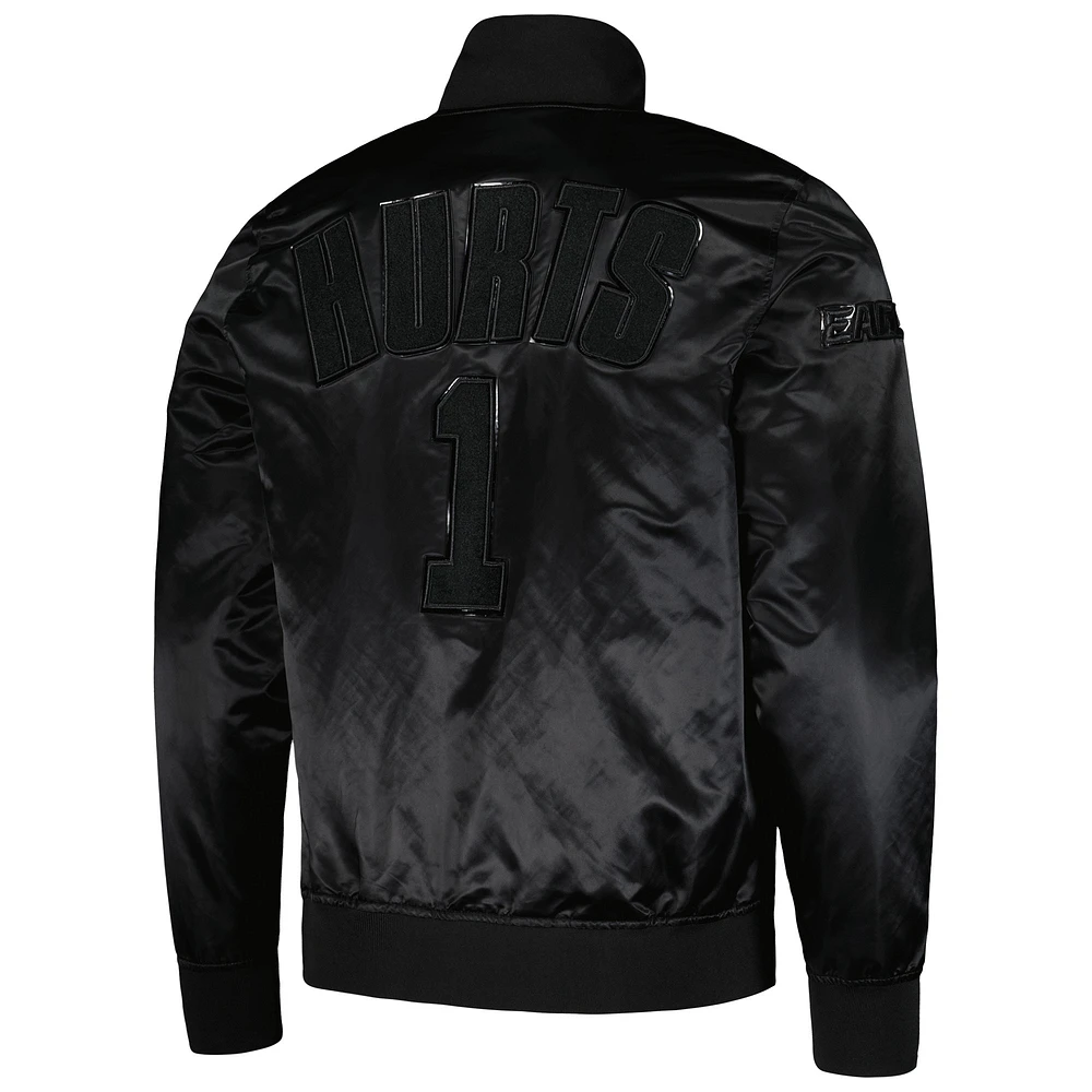 Men's Pro Standard Jalen Hurts Black Philadelphia Eagles Player Full-Snap Jacket