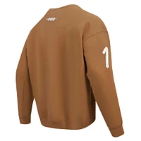 Men's Pro Standard Jalen Hurts Brown Philadelphia Eagles Pullover Crewneck Sweatshirt