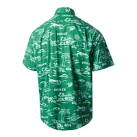 Men's Reyn Spooner Green Philadelphia Eagles Throwback Kekai Print Button-Up Shirt