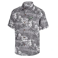 Men's Tommy Bahama Black Philadelphia Eagles Coconut Point Isla Palmetta Camp Button-Up Shirt