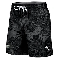 Men's Tommy Bahama Black Philadelphia Eagles Santiago Palms Board Shorts