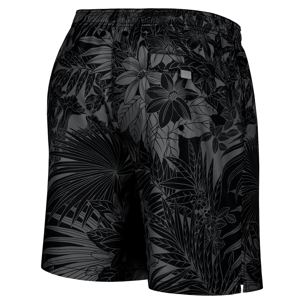 Men's Tommy Bahama Black Philadelphia Eagles Santiago Palms Board Shorts