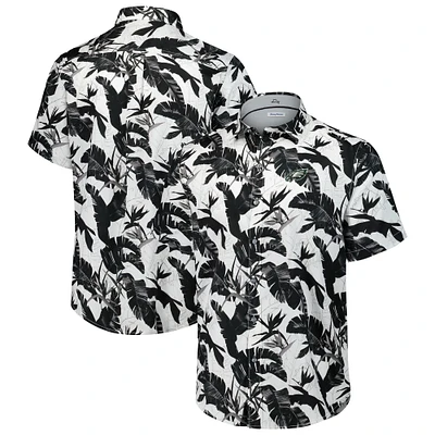 Chemise boutonnée noire pour homme Tommy Bahama Philadelphia Eagles Sunnyvale Blooms Camp