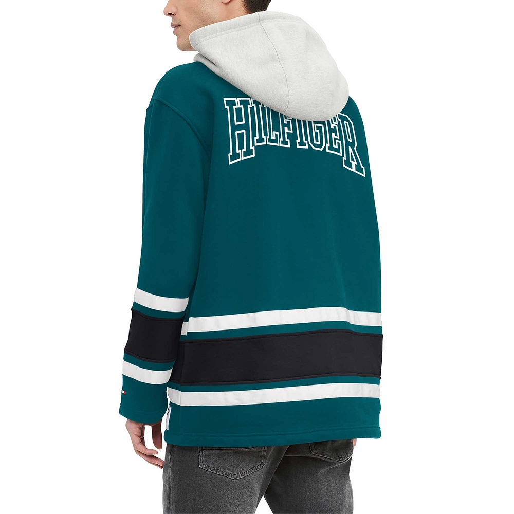 Men's Tommy Hilfiger Midnight Green Philadelphia Eagles Ivan Fashion Pullover Hoodie
