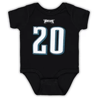 Newborn & Infant Mitchell Ness Brian Dawkins Black Philadelphia Eagles Retro Name Number Bodysuit
