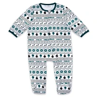 Newborn & Infant WEAR by Erin Andrews Philadelphia Eagles Allover Print Full-Zip Sleeper Bib Set