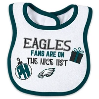 Newborn & Infant WEAR by Erin Andrews Philadelphia Eagles Allover Print Full-Zip Sleeper Bib Set