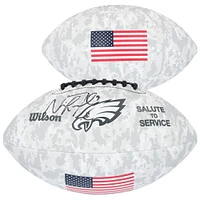 Nick Foles Philadelphia Eagles Autographed Wilson 2024 Salute To Service Football 