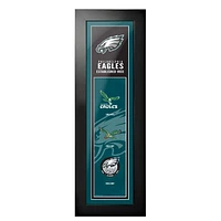 Philadelphia Eagles - 6'' x 22'' Logos to History Framed Art
