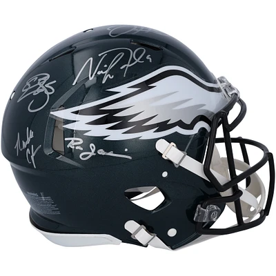 Philadelphia Eagles Quarterbacks Autographed Riddell Speed Authentic Helmet with 5 Signatures