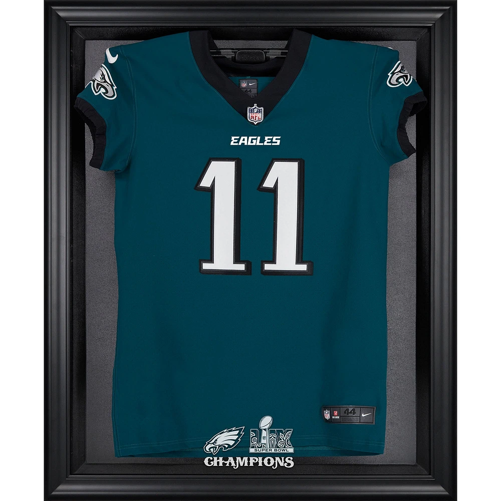 Philadelphia Eagles Super Bowl LIX Champions Black Framed Jersey Logo Display Case