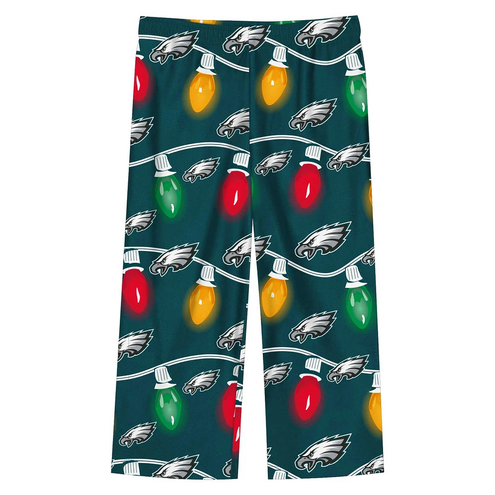 Preschool Philadelphia Eagles Two-Piece Garland Holiday Long Sleeve Pajama Set