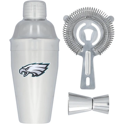 The Memory Company Philadelphia Eagles Ensemble shaker, passoire et doseur en acier inoxydable