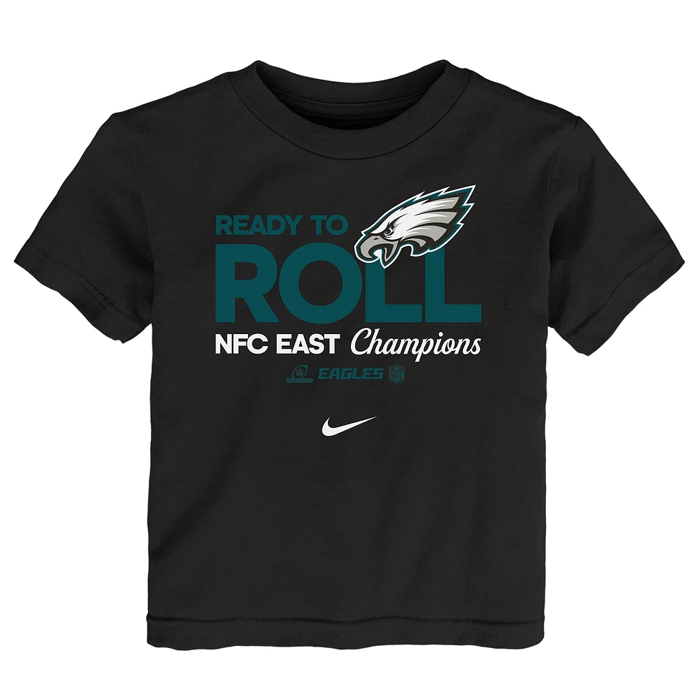 Toddler Nike  Black Philadelphia Eagles 2024 NFC East Division Champions Locker Room Trophy Collection T-Shirt