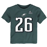 Toddler Nike Saquon Barkley Midnight Green Philadelphia Eagles Super Bowl LIX Player Name & Number T-Shirt