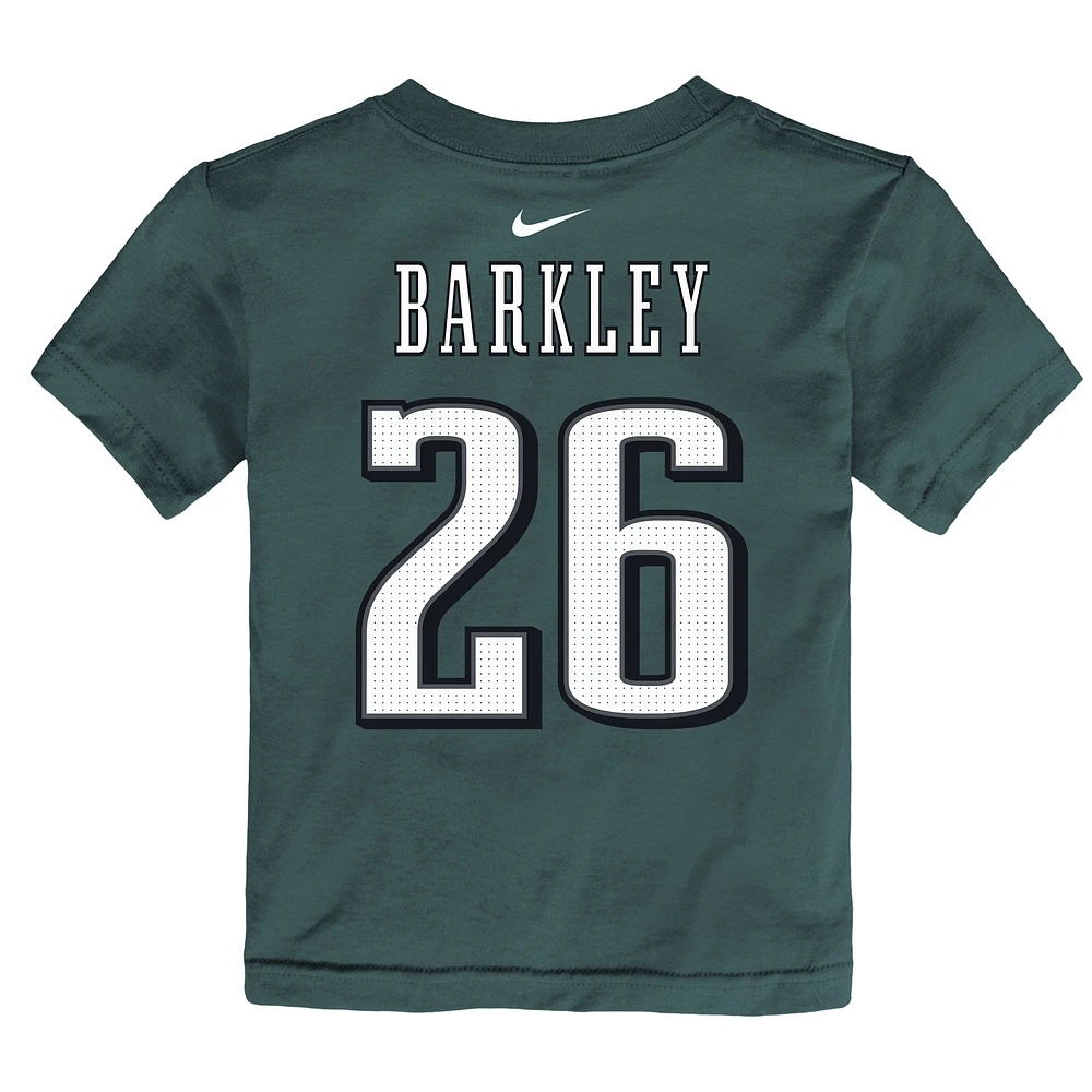 Toddler Nike Saquon Barkley Midnight Green Philadelphia Eagles Super Bowl LIX Player Name & Number T-Shirt