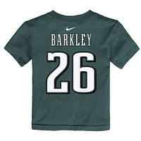Toddler Nike Saquon Barkley Midnight Green Philadelphia Eagles Super Bowl LIX Player Name & Number T-Shirt