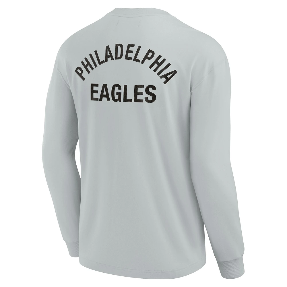 Unisex Fanatics Gray Philadelphia Eagles Elements Super Soft Long Sleeve T-Shirt