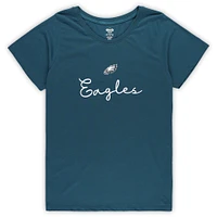 Women's Concepts Sport Philadelphia Eagles Plus Script T-Shirt & Pants Sleep Set