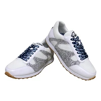 Women's Cuce  Silver Philadelphia Eagles Glitter Sneakers