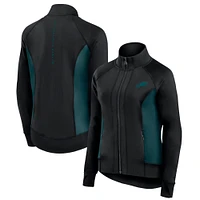 Veste de survêtement sport ajustée et entièrement zippée Fanatics pour femmes, noire
