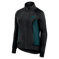 Veste de survêtement sport ajustée et entièrement zippée Fanatics pour femmes, noire