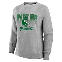 Women's Fanatics Heather Gray Philadelphia Eagles Hit Hard Fleece Pullover Sweatshirt
