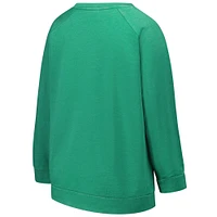 Women's Fanatics  Kelly Green Philadelphia Eagles Acid Wash Raglan Pullover Sweatshirt