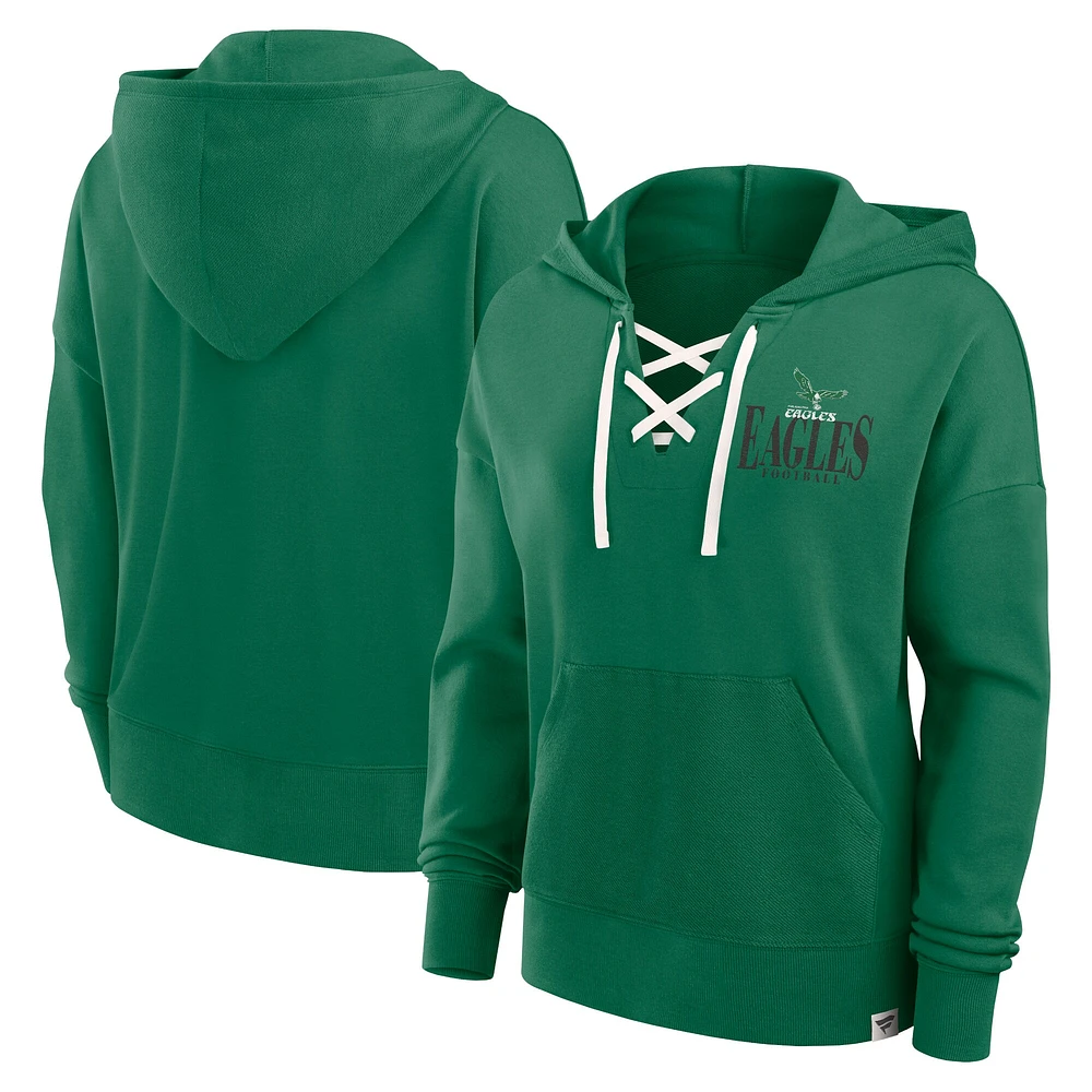 Chandail à capuchon gauche Fanatics Kelly Green Philadelphia Eagles Blitz pour femmes